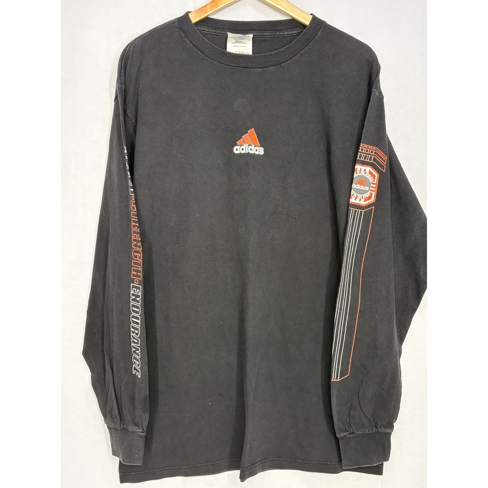 Adidas Speed Strength Endurance Shirt Mens Large Long Sleeve Graphic‎ Vintage